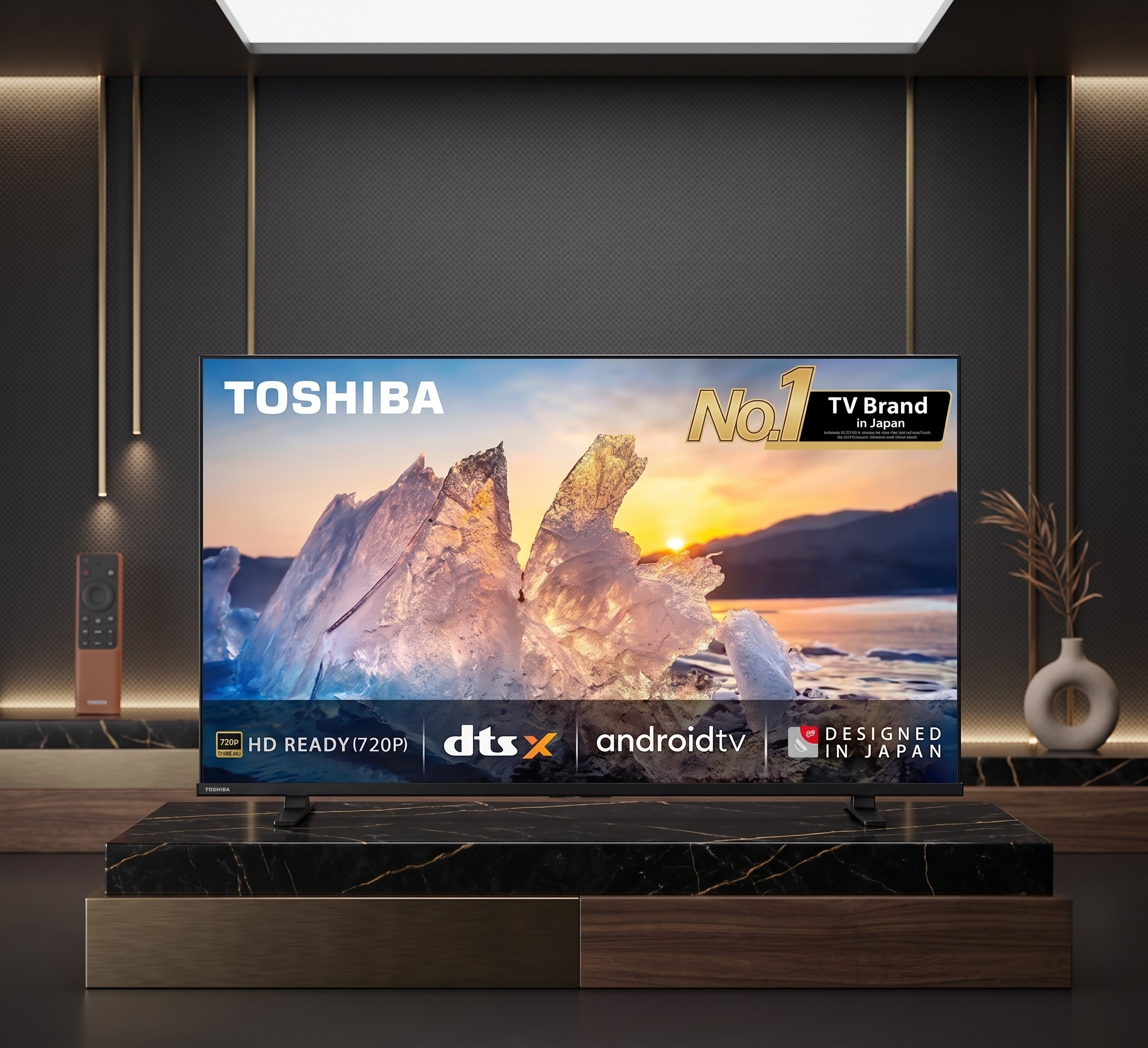 Toshiba 32 Inch (80 cm) HD Ready Smart Android TV (32V35MP, Regza Engine, Dolby Audio, Bezel-Less)